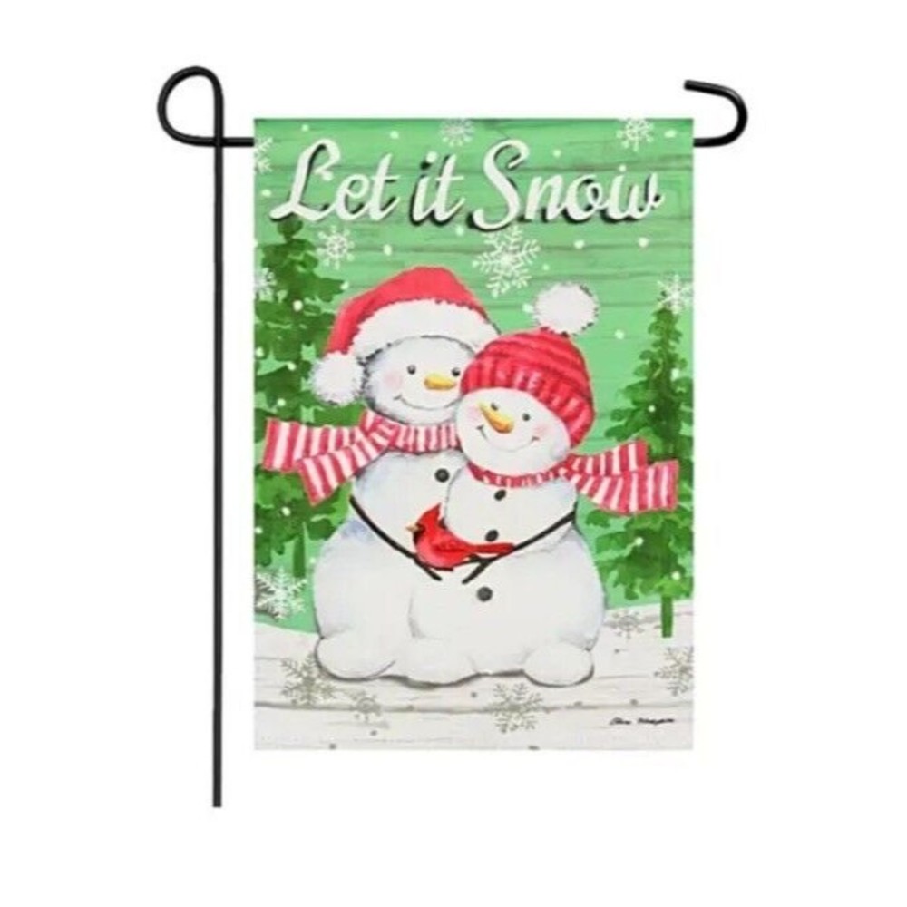 STYLE SELECTIONS 12.5" x 18" WINTER Garden Flag - "LET IT SNOW"